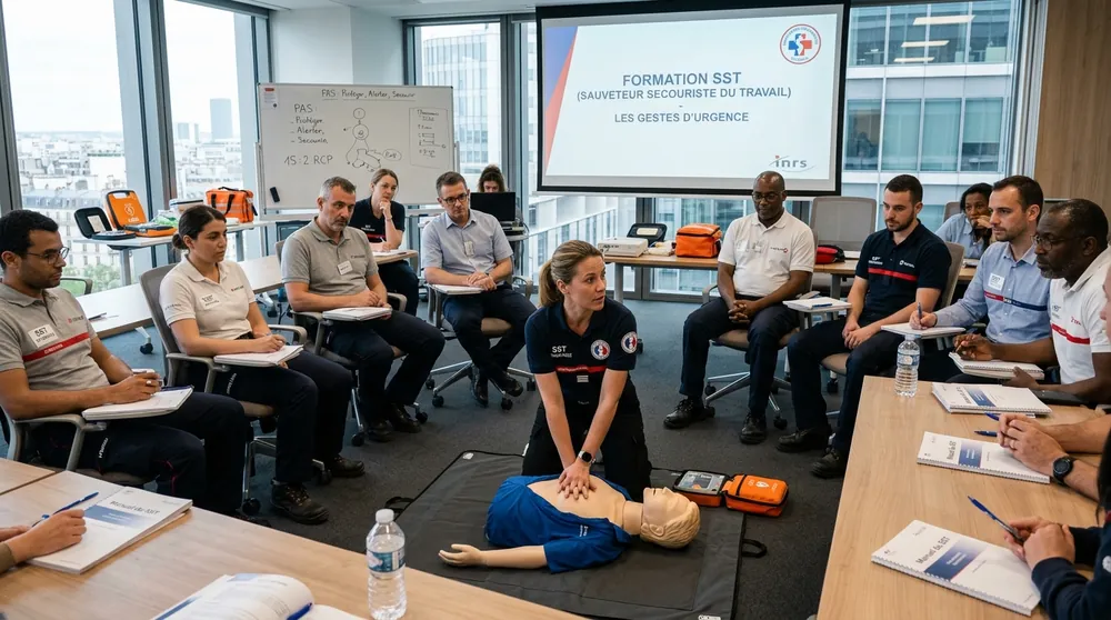 Démonstration de réanimation cardio-pulmonaire (RCP) à Grenay Démonstration de réanimation cardio-pulmonaire (RCP) à Grenay